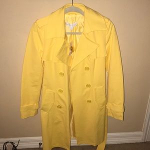 New York and Company Yellow Trench Coat